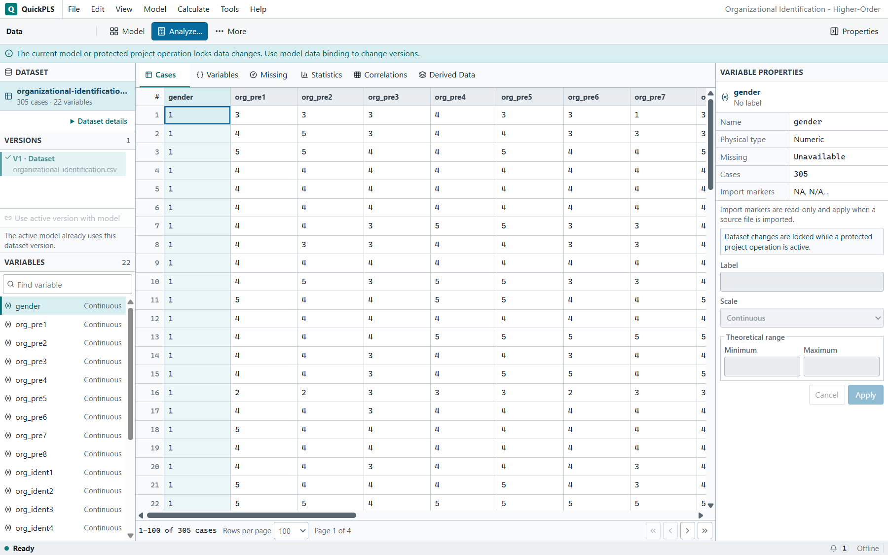 Higher-order models: Imported teaching dataset is open