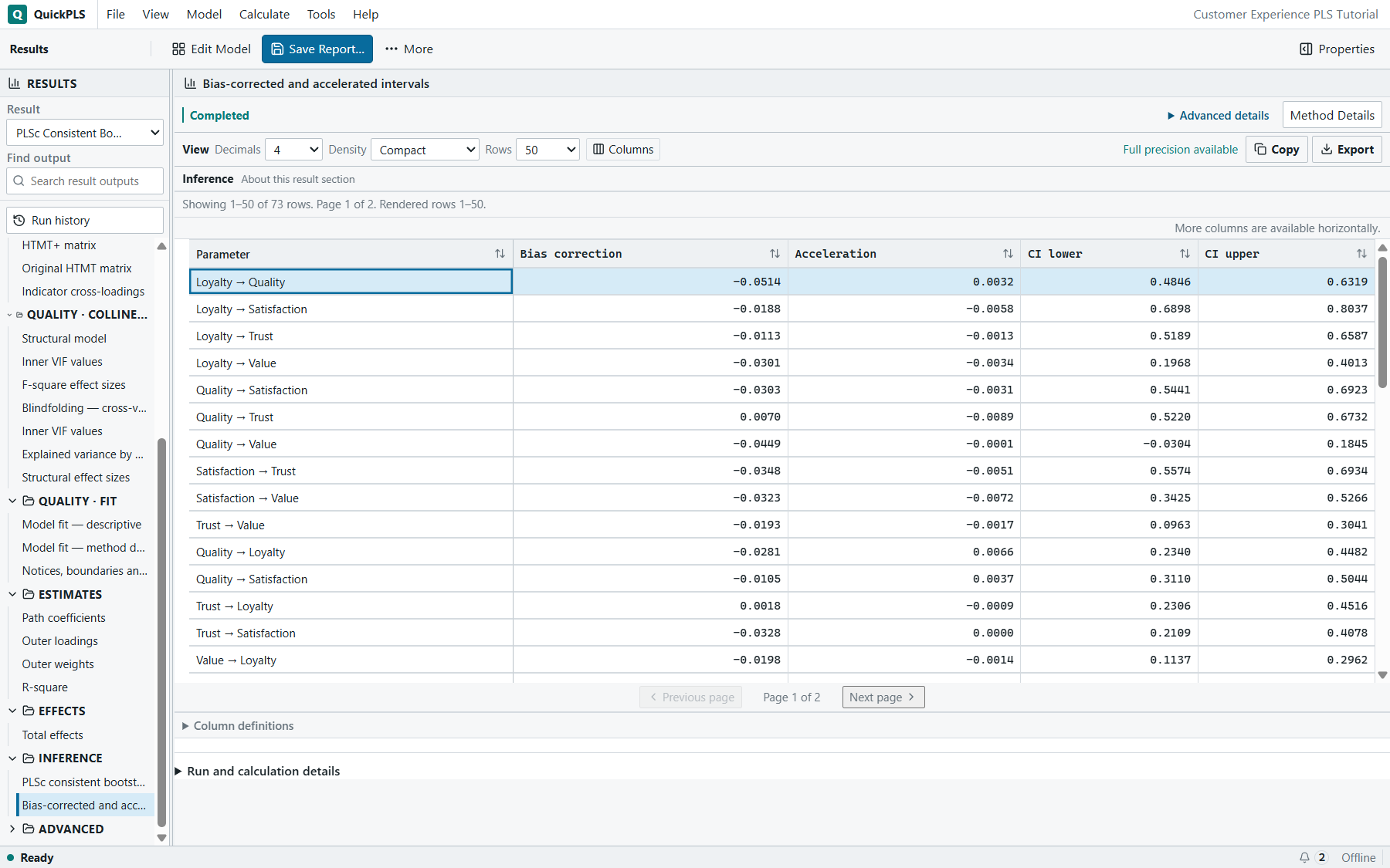 PLSc Consistent Bootstrapping: Second important PLSc Consistent Bootstrapping result is visible